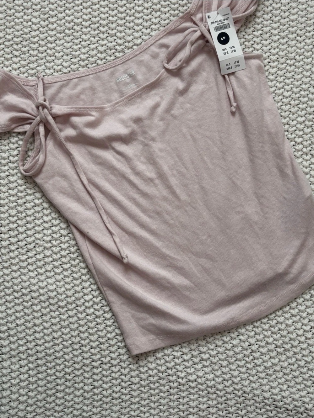 Hollister Women's Pale Mauve Tie-Strap Tank Top
